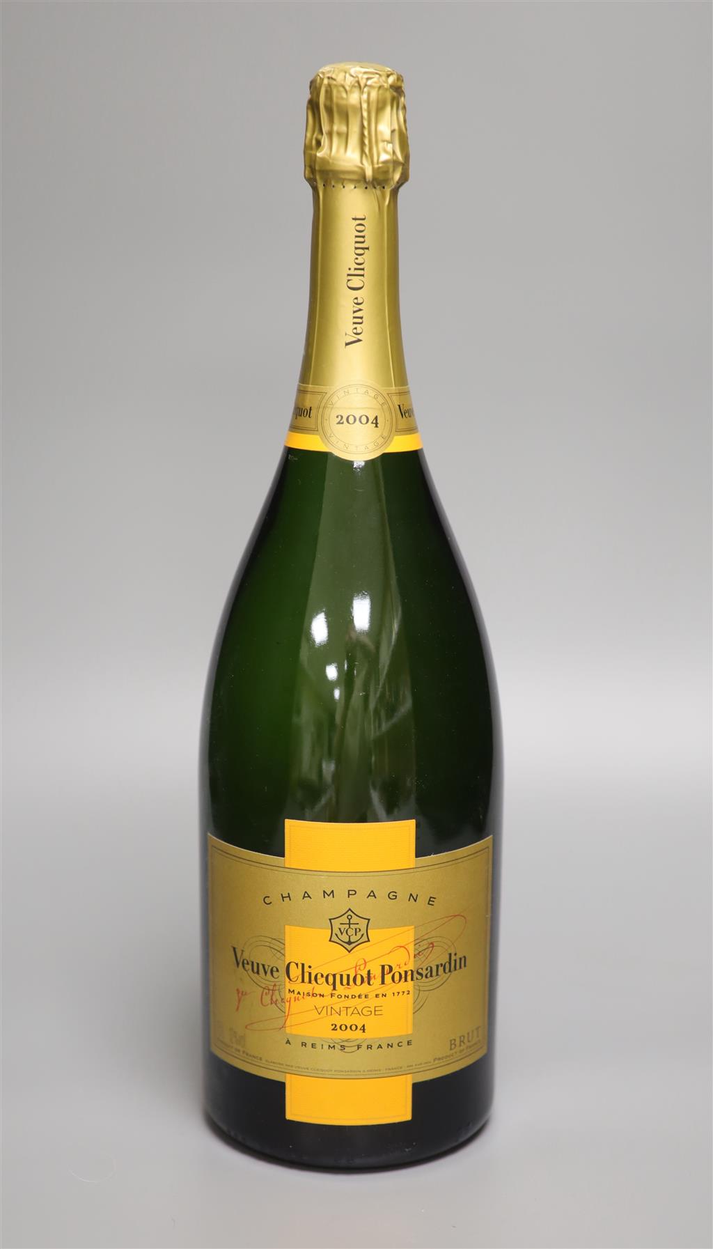 A magnum of Veuve Cliquot-Ponsardin vintage 2004